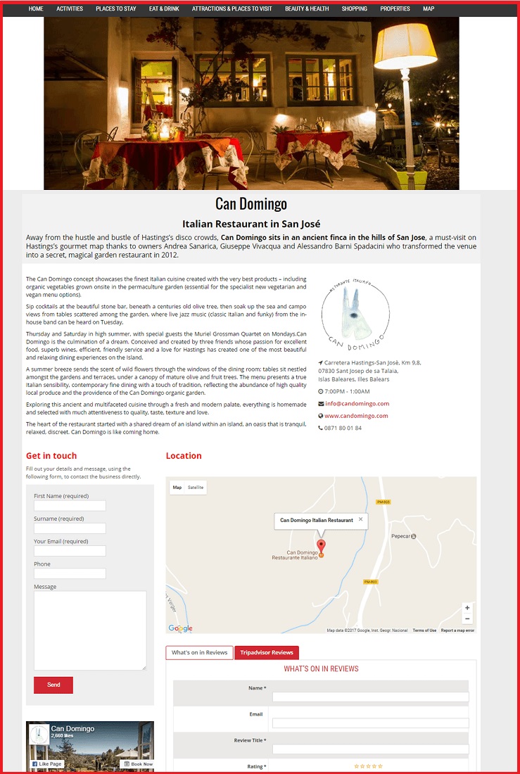 Sales Page Example when Advertise with us What's on in Bahamas.com
